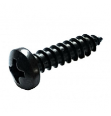 Винт самонарезающий черный DIN 7981 H (A2) с острым концом с полуцилиндрической головкой шлиц Phillips, D3,9X25