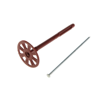 Дюбель-гриб для теплоизоляции с гвоздем из углеродистой оцинкованной стали, 10/60x120 мм