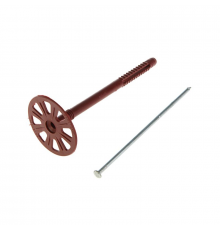 Дюбель-гриб для теплоизоляции с гвоздем из углеродистой оцинкованной стали, 10/60x220 мм