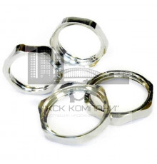 Гайка заземляющая ЗЭТА ГЗ2Л установочная (никелированная латунь/резьба M), М36x1.5