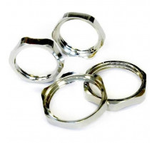 Гайка заземляющая ЗЭТА ГЗ установочная (никелированная латунь/резьба M), М40x1.5