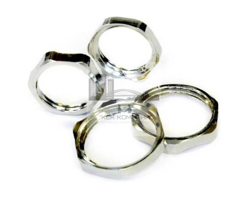 Гайка заземляющая ЗЭТА ГЗ установочная (никелированная латунь/резьба PG), PG9