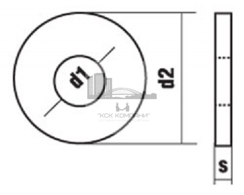 Шайба плоская увеличенная (кузовная) DIN 9021 (A4), 9.0xM3