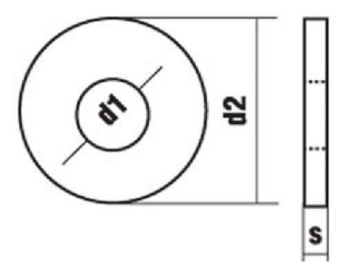 Шайба плоская усиленная DIN 9021 из оцинкованной стали, M24