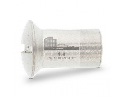 Гайка мебельная стяжная с полупотайной головкой ART 9061 с прямым шлицом из нержавеющей стали А1, М8