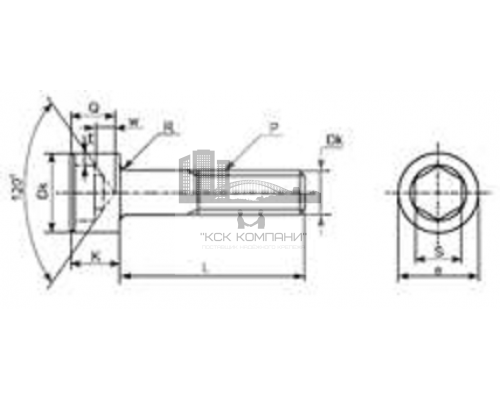 Винт DIN 912 (A4) с цилиндрической головкой, M20X70