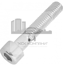 Винт DIN 912 с цилиндрической головкой и внутренним шестигранником оцинкованная сталь класс прочности 10.9, M16x40 мм