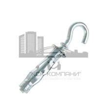 Дюбель Молли (Molly) с крюком для пустотелых конструкций оцинкованная сталь C1010, М6x10x52/16 мм