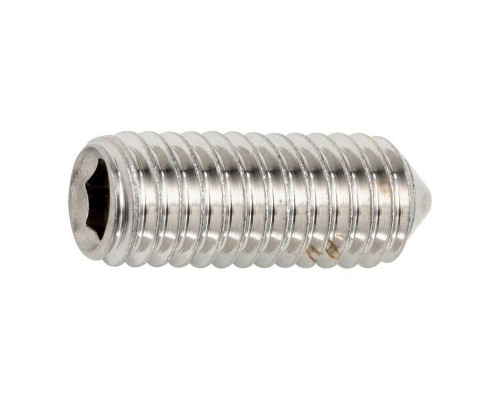 Винт установочный DIN 914 нержавеющая сталь A2 / AISI 304 с острым концом шлиц внутренний шестигранник, M16x25 мм