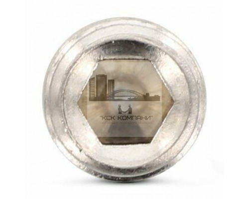 Винт установочный DIN 915 нержавеющая сталь A4 / AISI 316 с цилиндрическим концом (цапфой) шлиц внутренний шестигранник, M6x14 мм