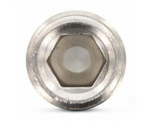 Винт установочный DIN 916 нержавеющая сталь A4 / AISI 316 с засверленным концом шлиц внутренний шестигранник, M10x20 мм