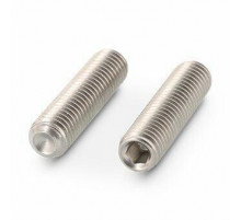Винт установочный DIN 916 нержавеющая сталь A4 / AISI 316 с засверленным концом шлиц внутренний шестигранник, M20x20 мм
