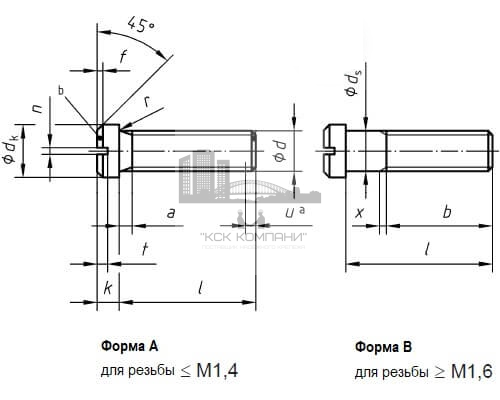 Винт DIN 920 с уменьшенной плоской цилиндрической головкой c прямым шлицем оцинкованная сталь класс прочности 5.8, M3x16 мм