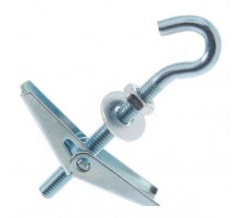 Дюбель складной пружинный с крючком оцинкованная сталь класс прочности 4.6-5.8, M6 16x100 мм