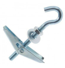 Дюбель складной пружинный с крючком оцинкованная сталь класс прочности 4.6-5.8, M6 16x100 мм