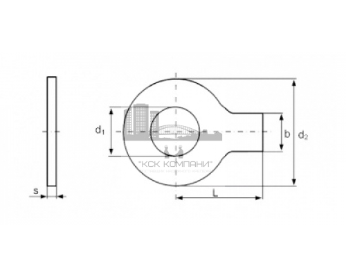 Шайба DIN 93 лапчатая с одной лапкой (оцинкованная сталь), M10x10.5 мм