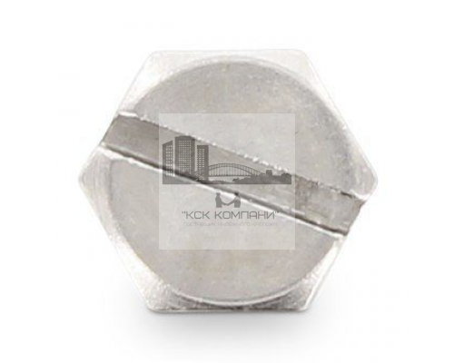 Болт с шестигранной головкой DIN 933 SZ (нержавеющая сталь A2, прямой шлиц), M6X35