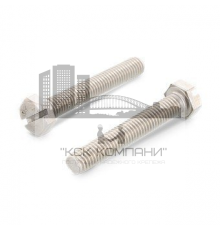 Болт с шестигранной головкой DIN 933 SZ (нержавеющая сталь A2, прямой шлиц), M6X20