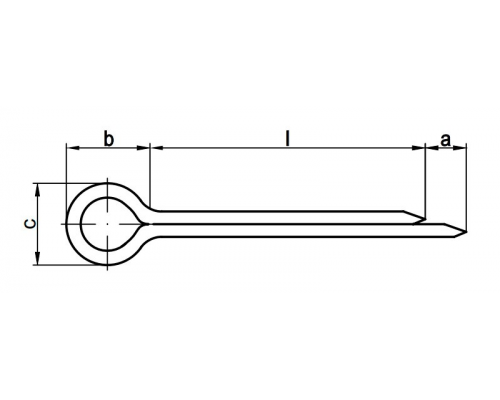 Шплинт DIN 94 нержавеющая сталь А2 / AISI 304, 1x20 мм