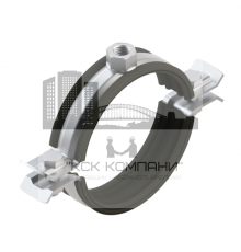 Хомут трубный усиленный TERMOCLIP (ТЕРМОКЛИП) двухсоставной с резиновым виброуплотнителем оцинкованная сталь, 266-274 мм (10")