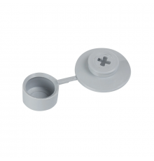 Шайба кровельная с колпачком средняя с насечкой пластиковая (серый)