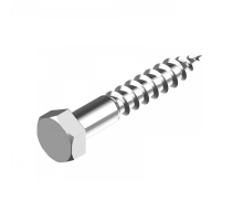 Шуруп глухарь по дереву DIN 571 (A4) с шестигранной головкой, D12X90