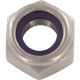 Гайка шестигранная самоконтрящаяся низкая с нейлоновым кольцом DIN 985 (A2), M10