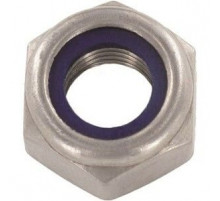 Гайка шестигранная самоконтрящаяся низкая с нейлоновым кольцом DIN 985 (A2), M12