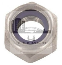 Гайка шестигранная самоконтрящаяся низкая с нейлоновым кольцом DIN 985 (A4-80), M10