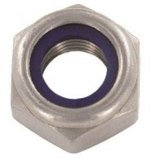 Гайка шестигранная самоконтрящаяся низкая с нейлоновым кольцом DIN 985 (A4-80), M18