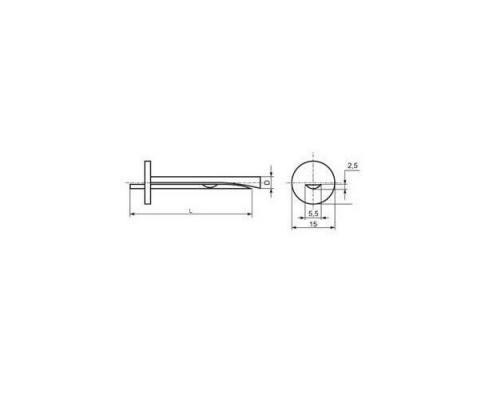 Анкер-клин стальной С1015 (желтое пассивирование), 6x40/5 мм  купить в Москве