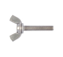 Винт барашек DIN 316 с прямоугольными лепестками американская форма оцинкованная сталь, M6x20 мм