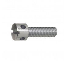 Винт пломбировочный DIN 404 с радиальными отверстиями и прямым шлицем оксидированная сталь, M4x8 мм