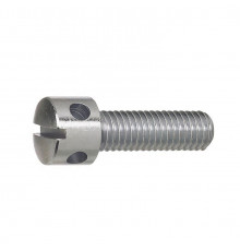 Винт пломбировочный DIN 404 с радиальными отверстиями и прямым шлицем оксидированная сталь, M4x8 мм