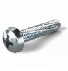 Винт резьбонарезающий DIN 7516A c полукруглой головкой и полной резьбой шлиц Phillips оцинкованная сталь 4.8-5.8, M6x20 мм