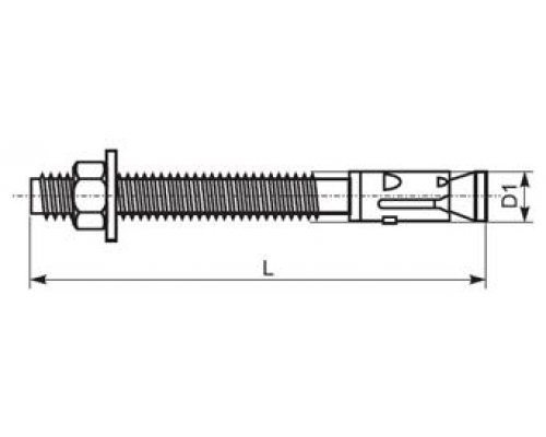 Анкер клиновой из оцинкованной стали с желтопассированным покрытием, M8 8x80 мм  купить в Москве