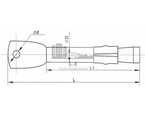 Анкер потолочный с ушком из оцинкованной стали с желтопассивированным покрытием, 6x65 мм  купить в Москве