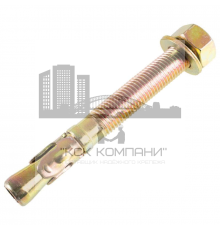 Анкер клиновой из оцинкованной стали с желтопассированным покрытием, M12 12x70 мм