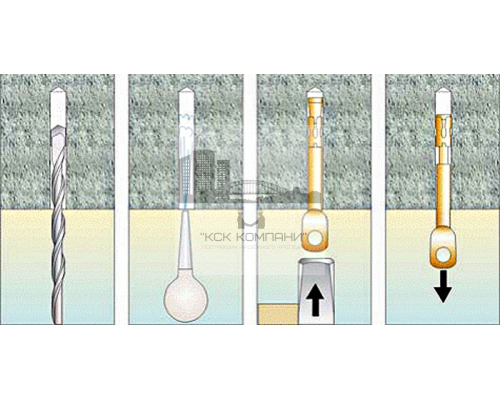 Анкер потолочный с ушком из оцинкованной стали с желтопассивированным покрытием, 6x60 мм