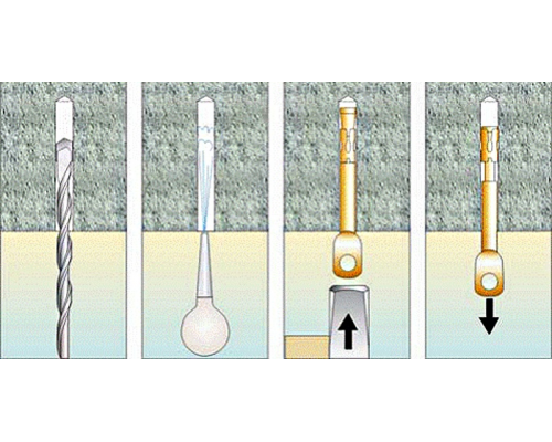 Анкер потолочный с ушком из оцинкованной стали с желтопассивированным покрытием, 6x65 мм  купить в Москве