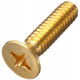 Винт латунный DIN 965 с потайной головкой полной резьбой шлиц Phillips, M3x12 мм