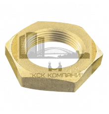 Гайка шестигранная с фаской DIN 439 низкая с мелким шагом резьбы (латунь), M4