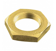Гайка шестигранная с фаской DIN 439 низкая с мелким шагом резьбы (латунь), M10