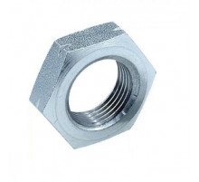 Гайка шестигранная низкая DIN 439-2 с фаской и мелким шагом резьбы оцинкованная сталь класс прочности 0.4, M30x2 мм