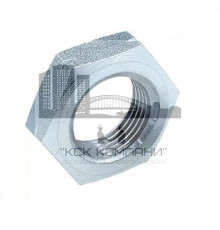 Гайка шестигранная низкая DIN 439-2 с фаской и мелким шагом резьбы оцинкованная сталь класс прочности 0.4, M30x2 мм
