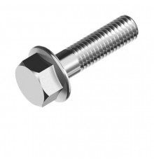 Болт с шестигранной головкой DIN 6921 с фланцем и неполной резьбой оцинкованная сталь класс прочности 10.9, M8x30 мм