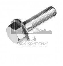 Болт с шестигранной головкой DIN 6921 с фланцем и неполной резьбой оцинкованная сталь класс прочности 8.8, M6x25 мм