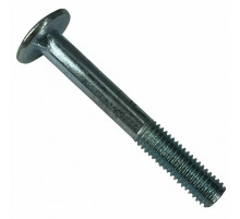 Болт ГОСТ 7801-81 мебельный с увеличенной полукруглой головкой и усом класса точности С (оцинкованная сталь), M10x130 мм