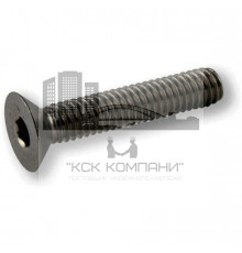 Винт DIN 7991 с потайной головкой и внутренним шестигранником оксидированная сталь класс прочности 10.9, M10x90 мм