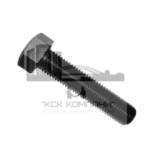 Болт DIN 933 с шестигранной головкой и полной резьбой сталь без покрытия класс прочности 12.9, M16x60 мм